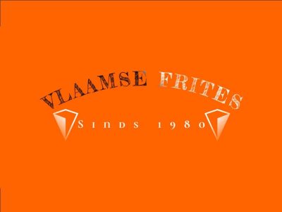 Logo Vlaamse Frites met achtergrond